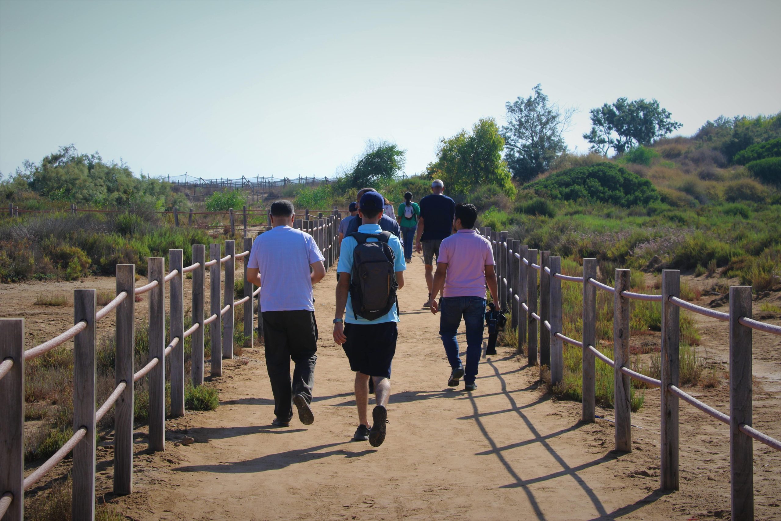 Hiking at the mouth of the Moulouya